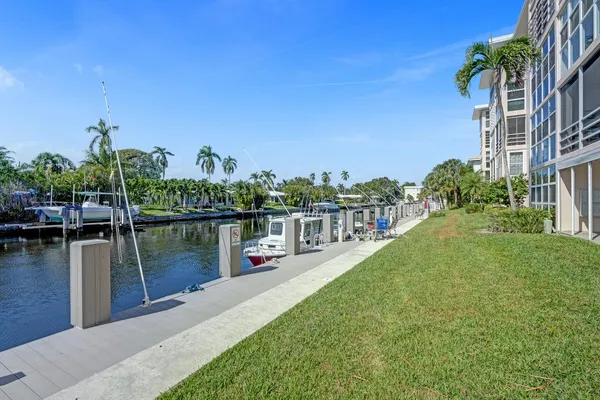 a view of a lake with a house