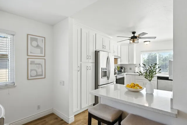 a view of a living room and a window
