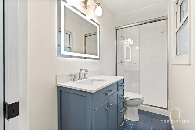 an empty room with a workbench