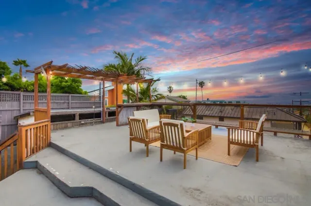 a view of a house with a patio