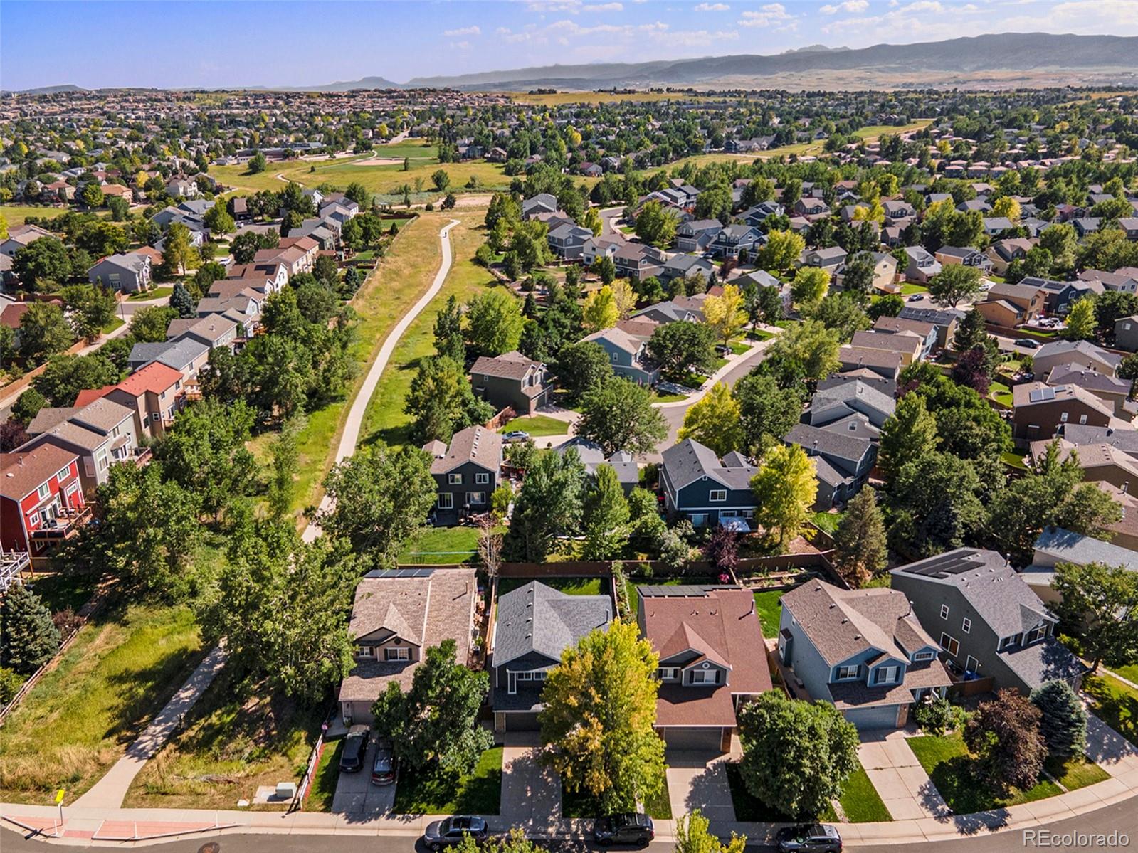 822 Timbervale Trail Highlands Ranch, CO 80129 - Photo 32 of 34 an aerial view of multiple house