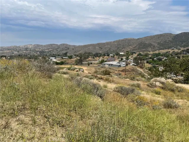 an aerial view of houses covered in trees