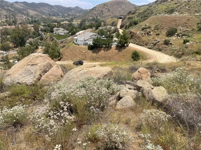 a view of a mountain in the distance