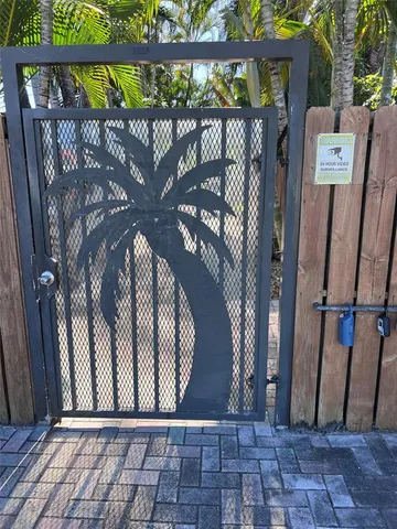 a view of entryway with a wooden door