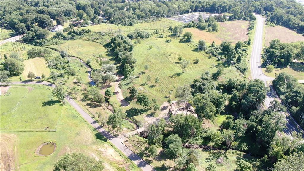 a view of a yard of a house