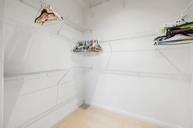 a view of storage and utility room with racks on the wall