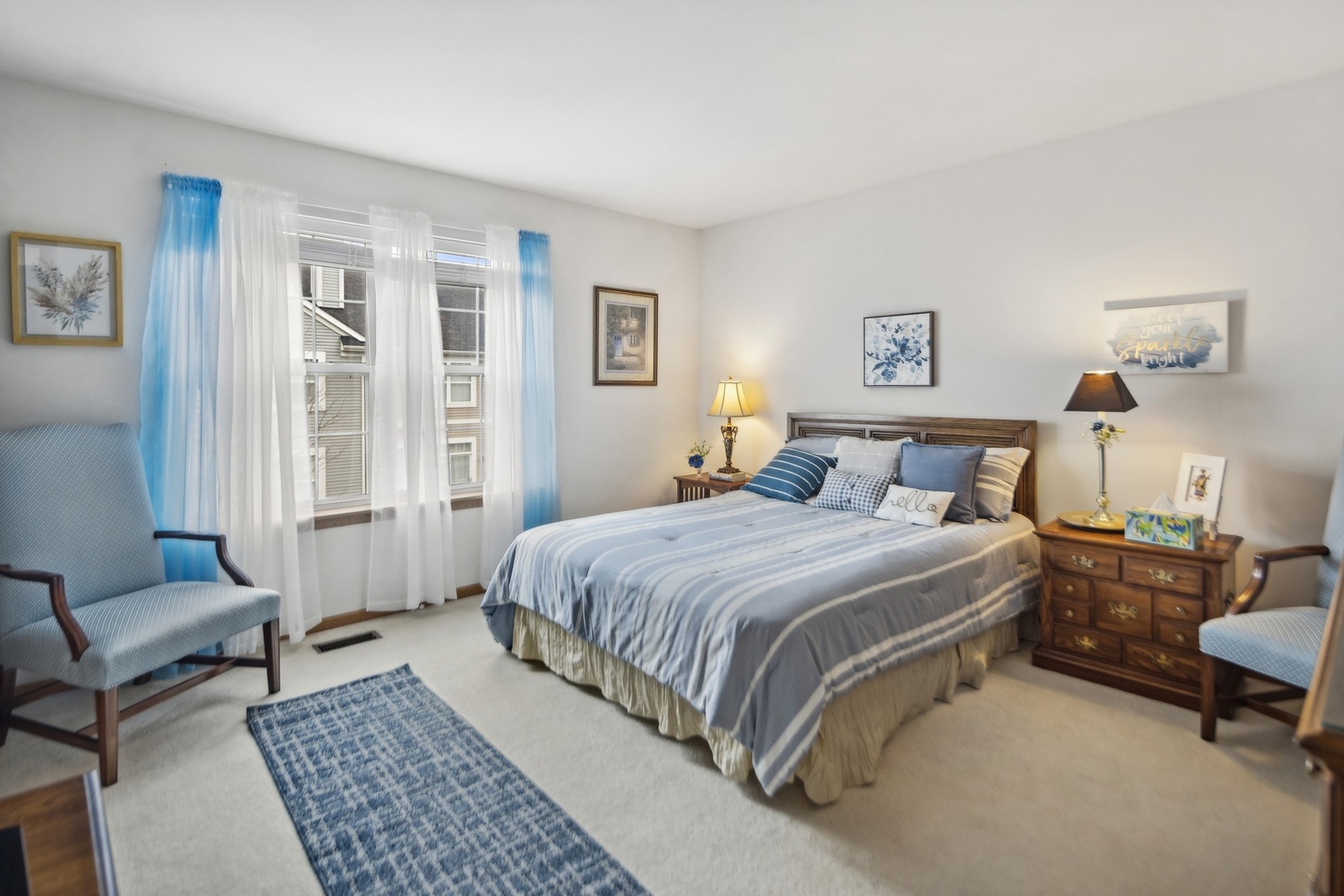 1116 Bartholdi Court Carol Stream, IL 60188 - Photo 13 of 21 a bedroom with a bed and a couch