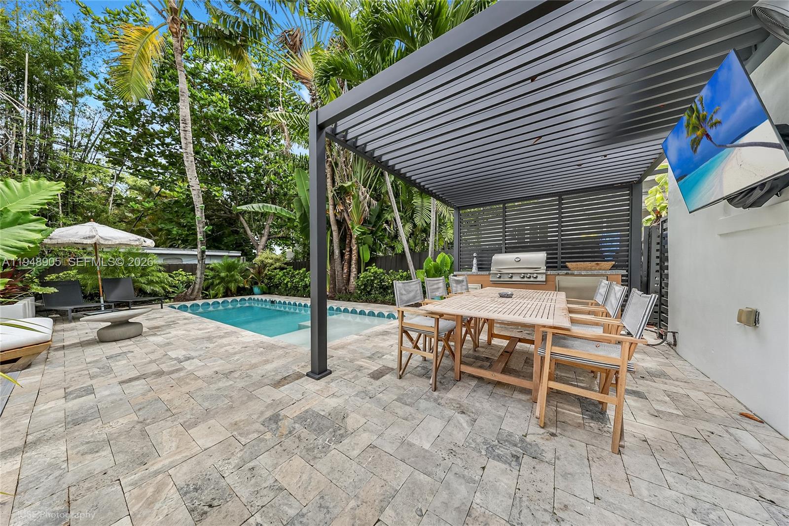 71 Northeast 46th Street Miami, FL 33137 - Photo 24 of 35 Covered Pergola with summer kitchen