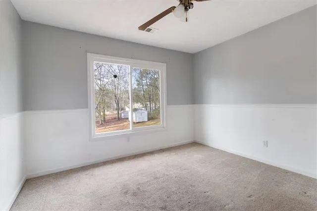 an empty room with a window