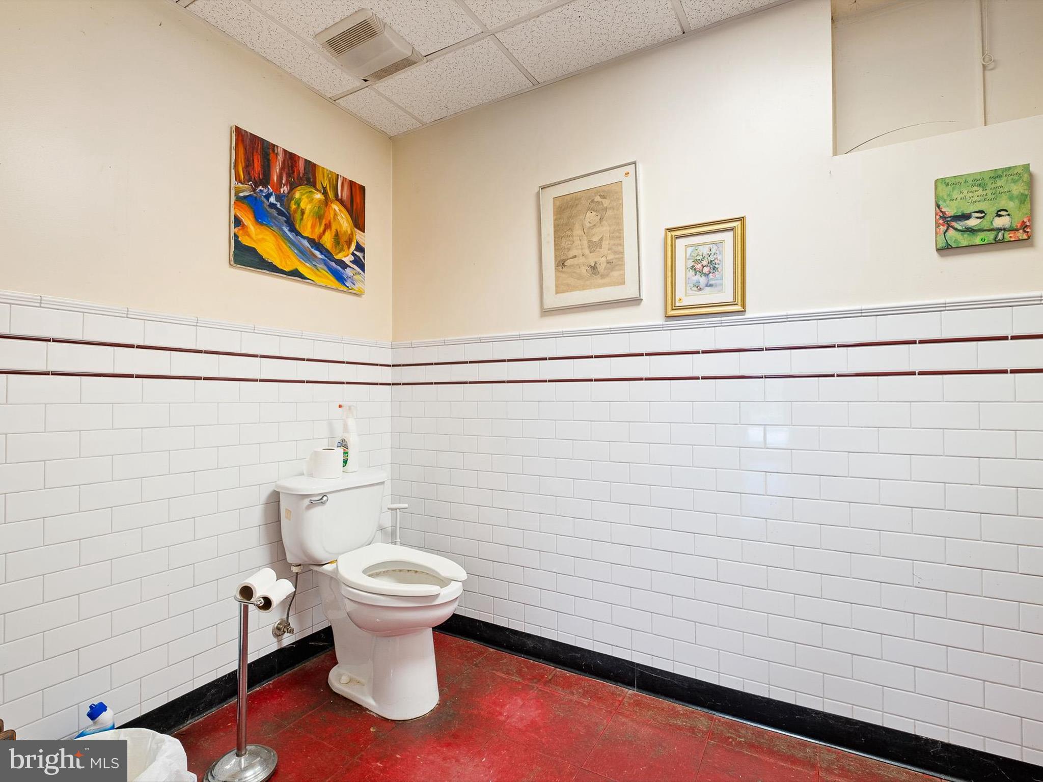 2913 Creek Road Hockessin, DE 19707 - Photo 32 of 39 a bathroom with a toilet and a potted plant