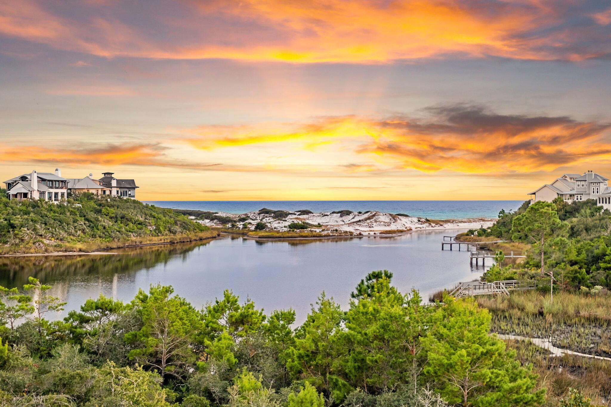28 Bluff Lane Santa Rosa Beach, FL 32459 - Photo 3 of 24 a view of a lake with houses in the back