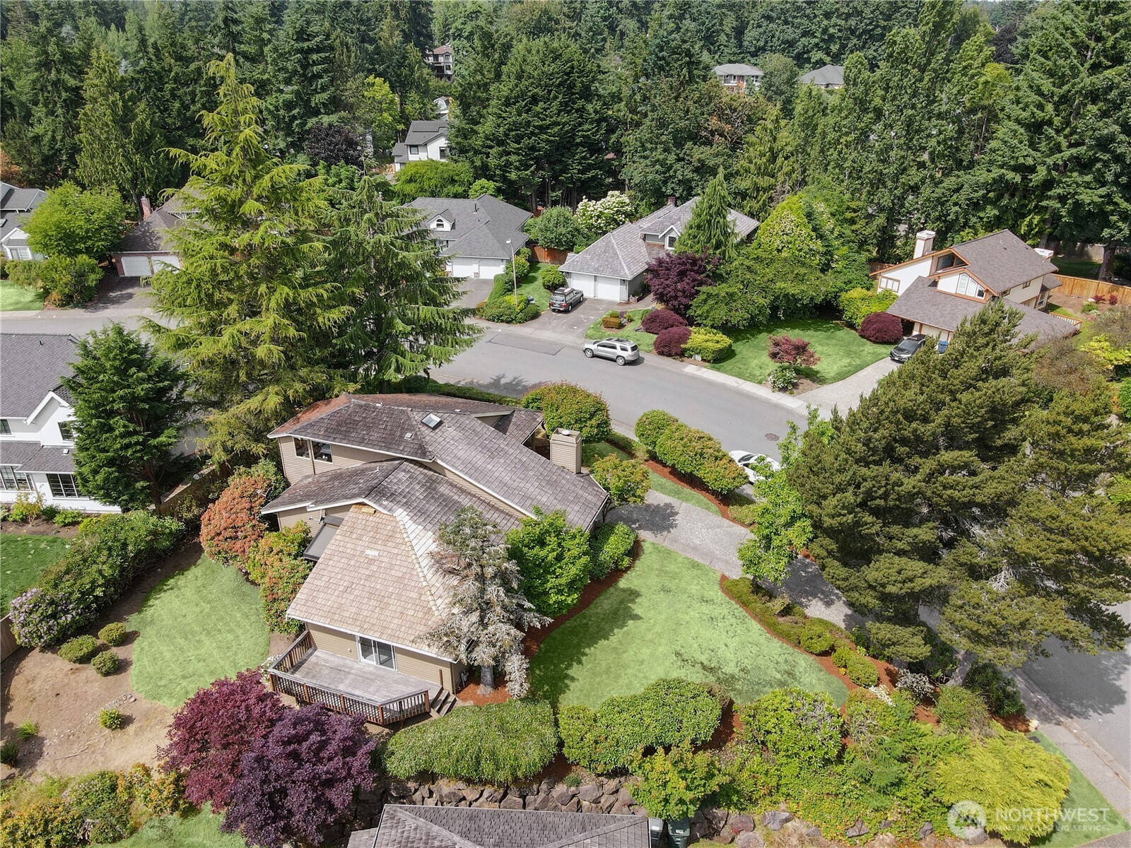 16901 Southeast 45th Street Bellevue, WA 98006 - Photo 27 of 29 an aerial view of a house with a yard