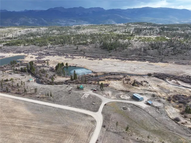 a view of a lake with a mountain