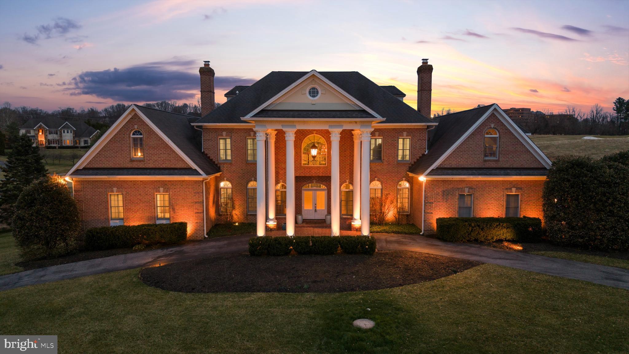 Front exterior at twilight