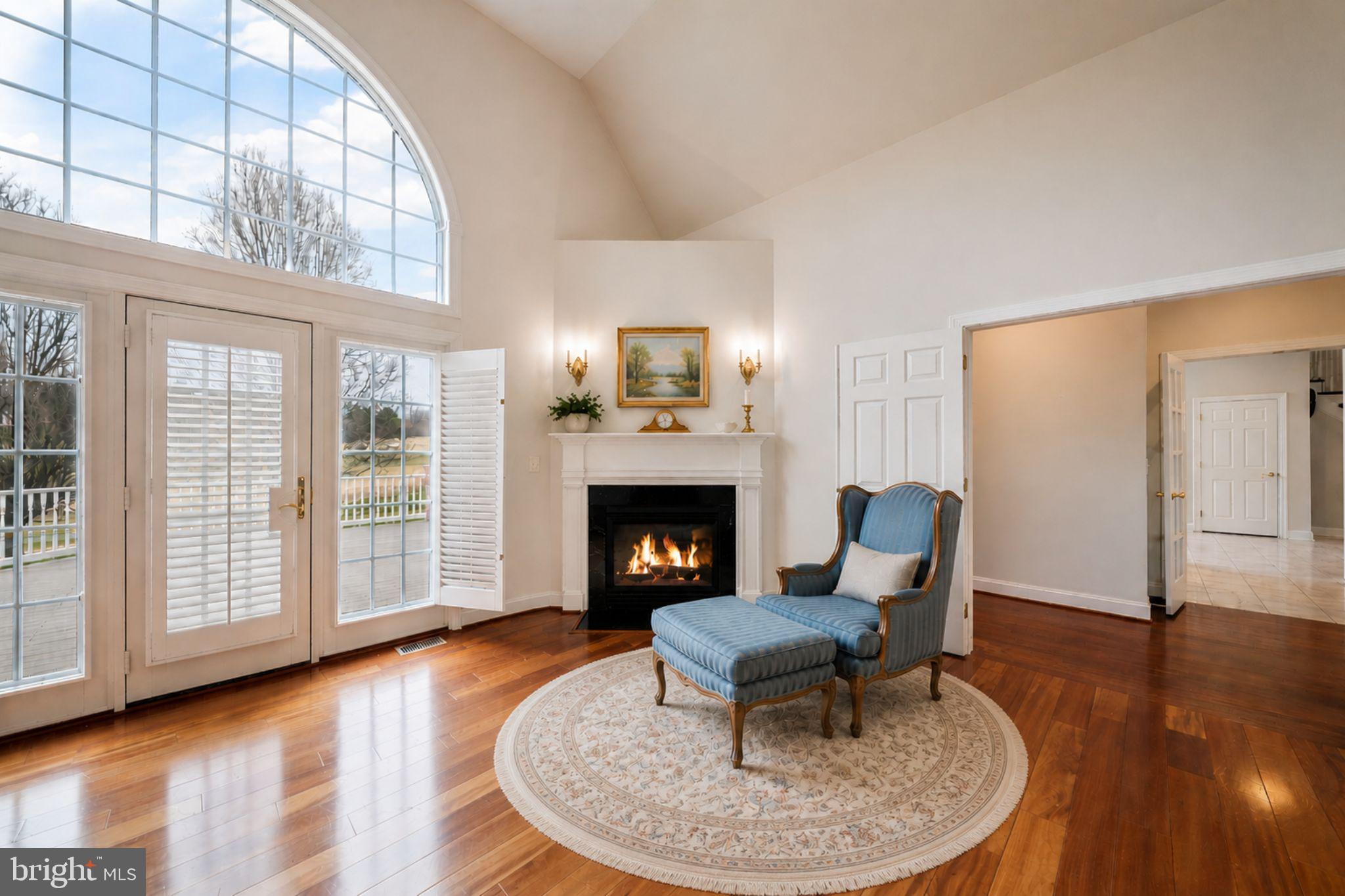 505 Pond View Lane Hunt Valley, MD 21030 - Photo 17 of 104 a living room with furniture and a fireplace