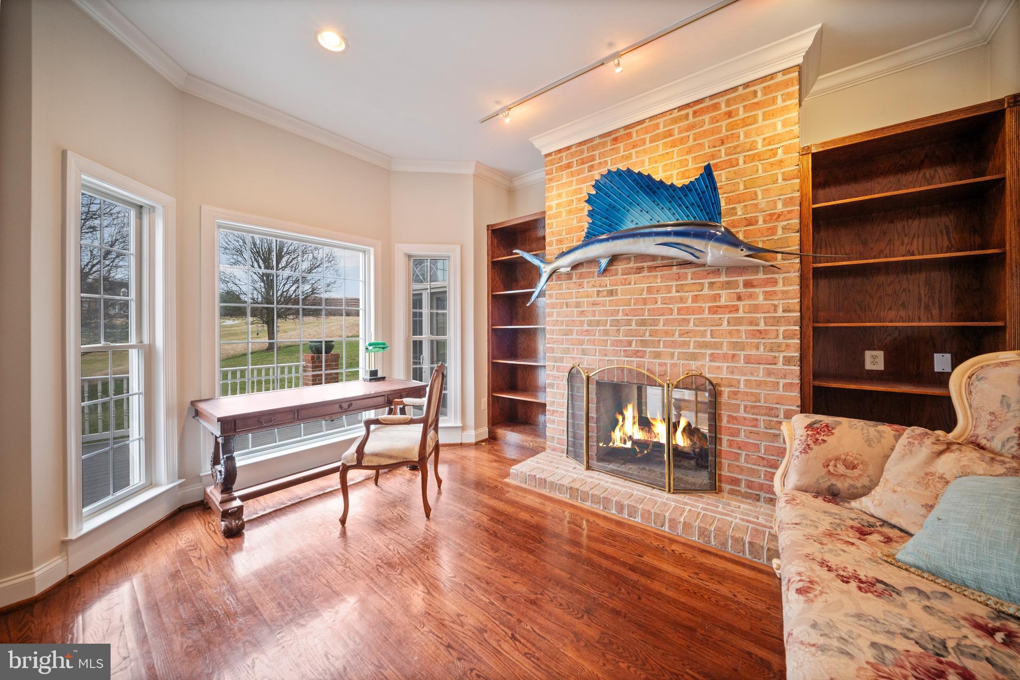 505 Pond View Lane Hunt Valley, MD 21030 - Photo 34 of 79 Private office with fireplace