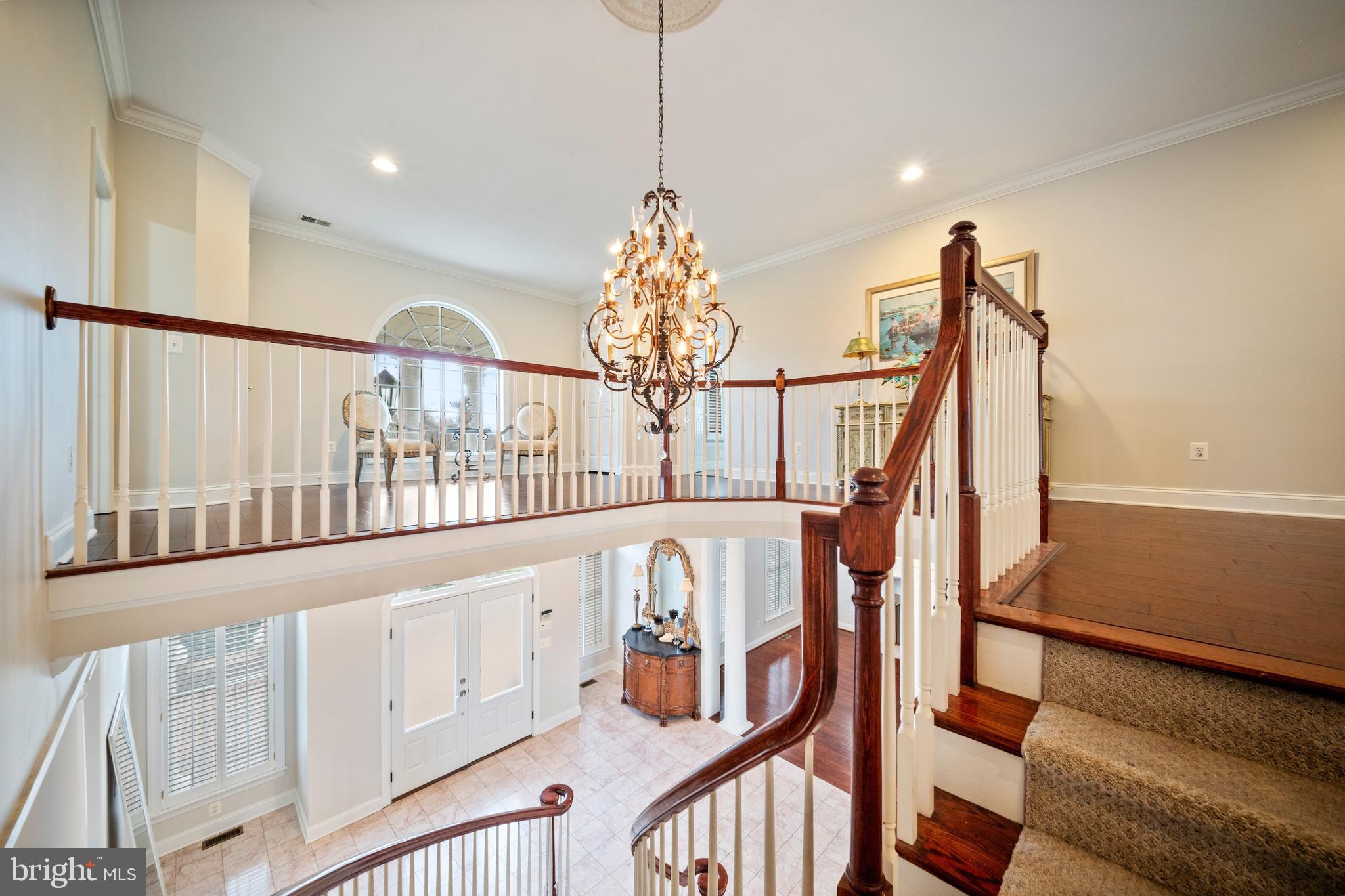 505 Pond View Lane Hunt Valley, MD 21030 - Photo 39 of 79 Second level hallway with hardwood floors