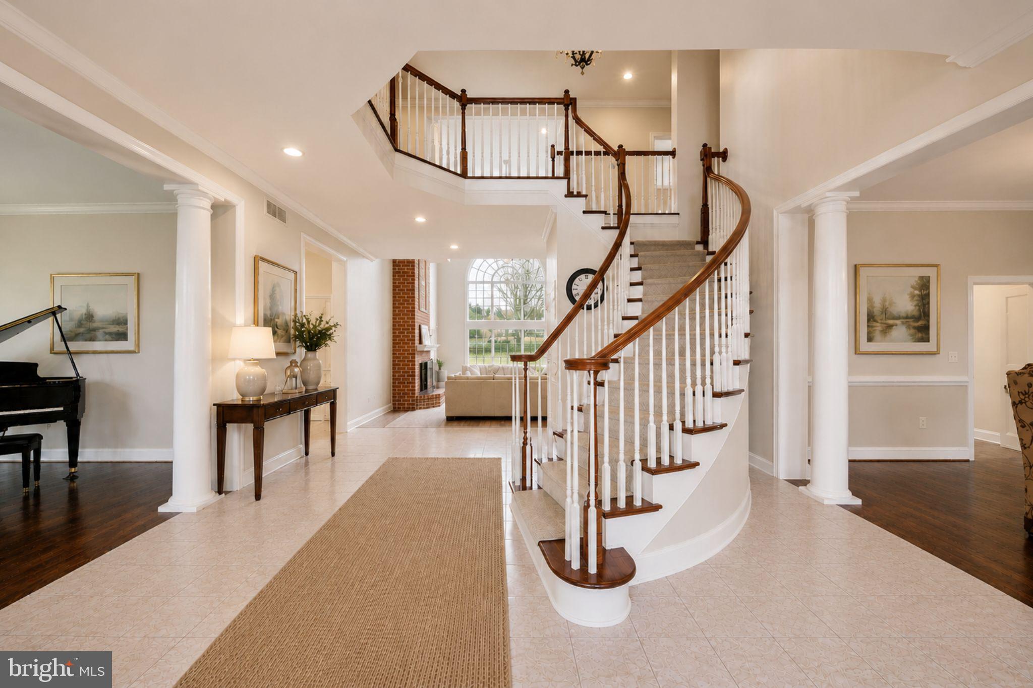 505 Pond View Lane Hunt Valley, MD 21030 - Photo 6 of 104 Virtual Stage - Grand foyer with marble flooring