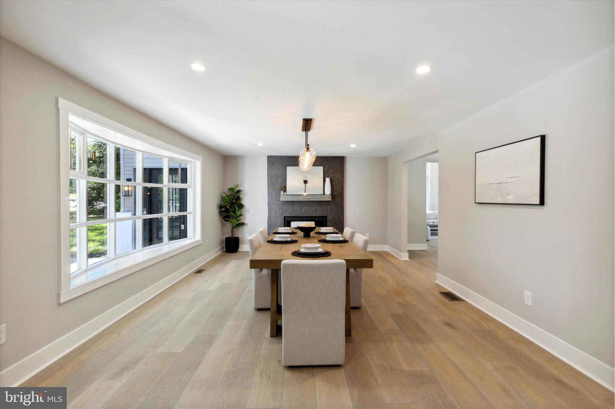 1110 West Valley Road Wayne, PA 19087 - Photo 31 of 91 Dining Room with Tiled Fireplace