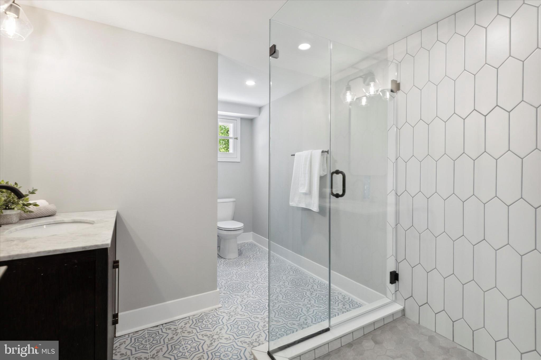 1110 West Valley Road Wayne, PA 19087 - Photo 57 of 91 Full Bathroom with Glass Enclosed Shower