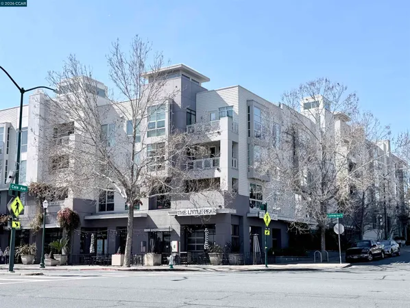 a view of a building and a people