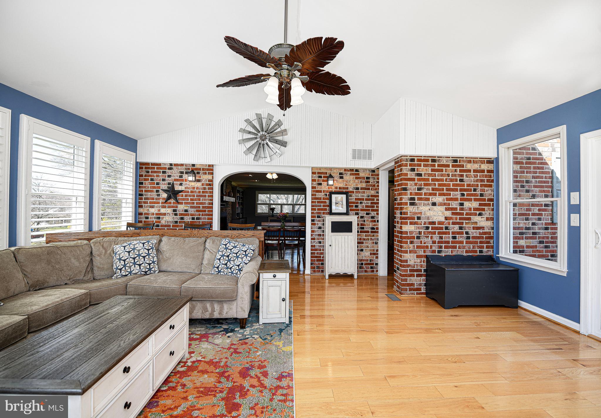 3607 Lord Baltimore Way Monkton, MD 21111 - Photo 21 of 60 Sun room with brick accents & ceiling fan