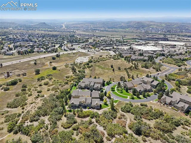 an aerial view of multiple house