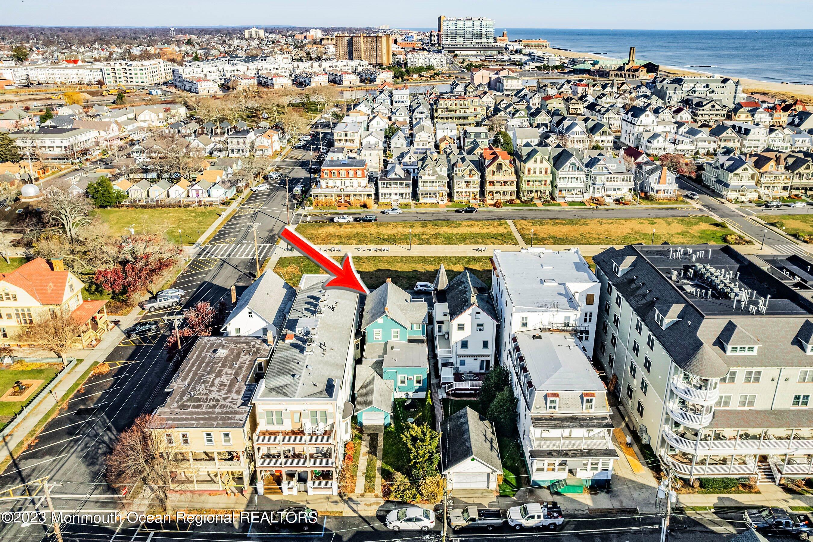 38 Ocean Pathway Ocean Grove, NJ 07756 - Photo 29 of 32 an aerial view of residential building and parking space