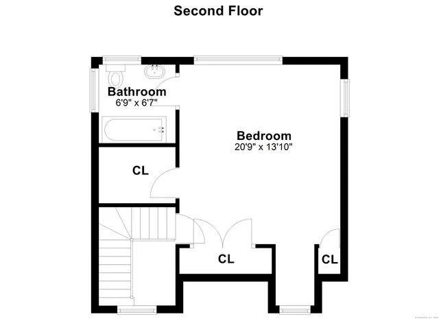 a picture of a bench in front of a door