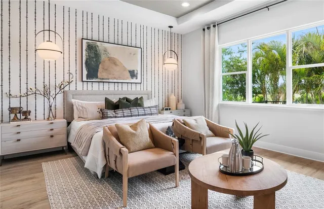 a living room with furniture and a couch