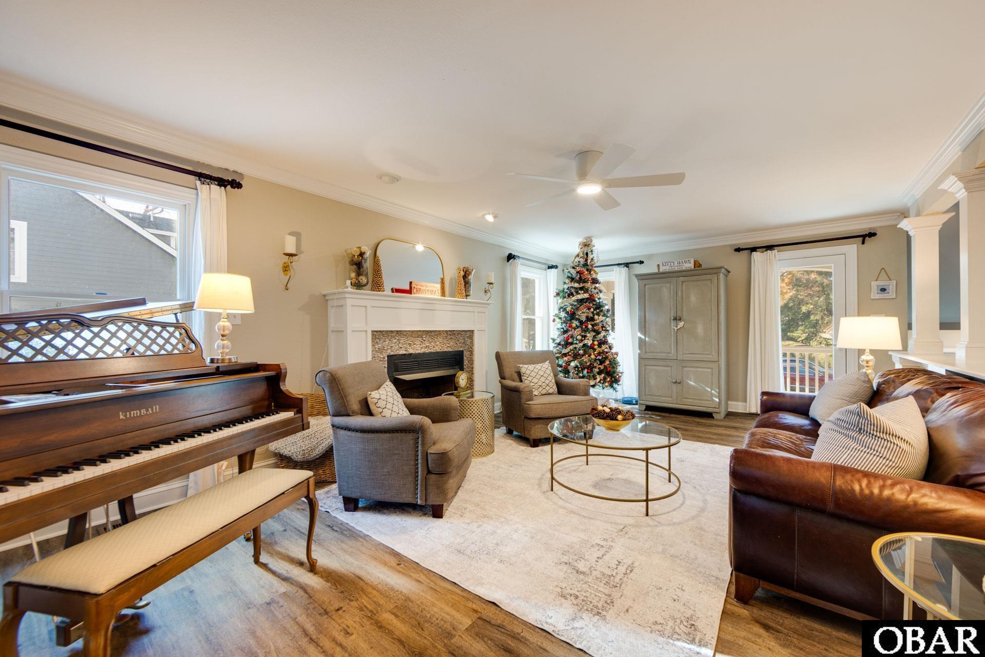 2017 Creek Road Kitty Hawk, NC 27949 - Photo 18 of 50 Living Room With Fireplace