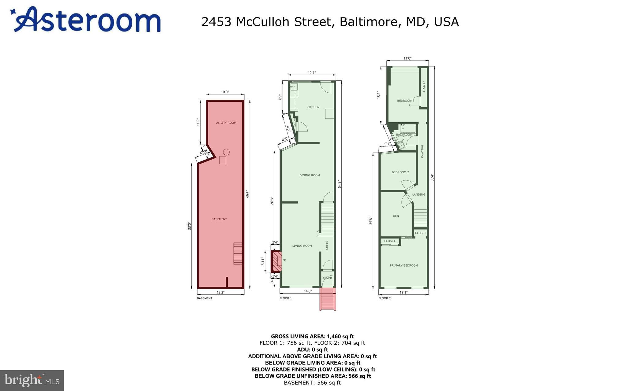 2453 McCulloh Street Baltimore, MD 21217 - Photo 20 of 20 a picture of a floor plan
