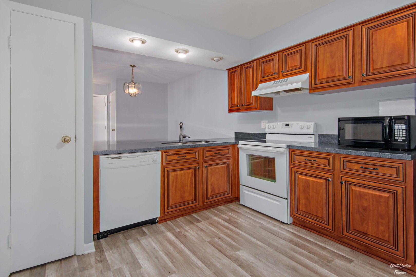 4608 Euclid Avenue, Unit 2B Rolling Meadows, IL 60008 - Photo 2 of 14 a kitchen with stainless steel appliances granite countertop a sink and cabinets