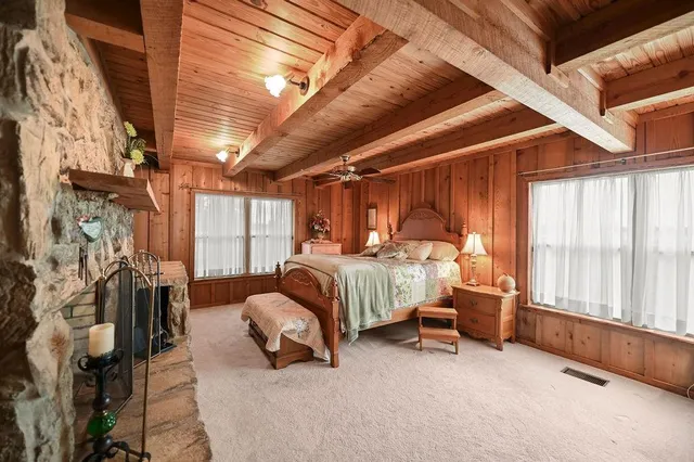 a view of a livingroom with furniture and a couch