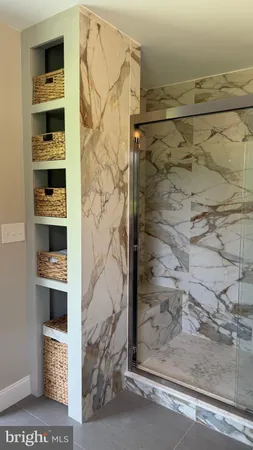 a view of a room with rack on the wall