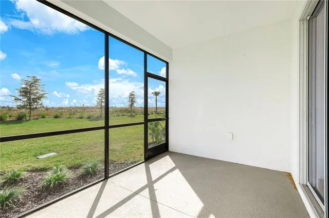 a view of a garden with an buildings