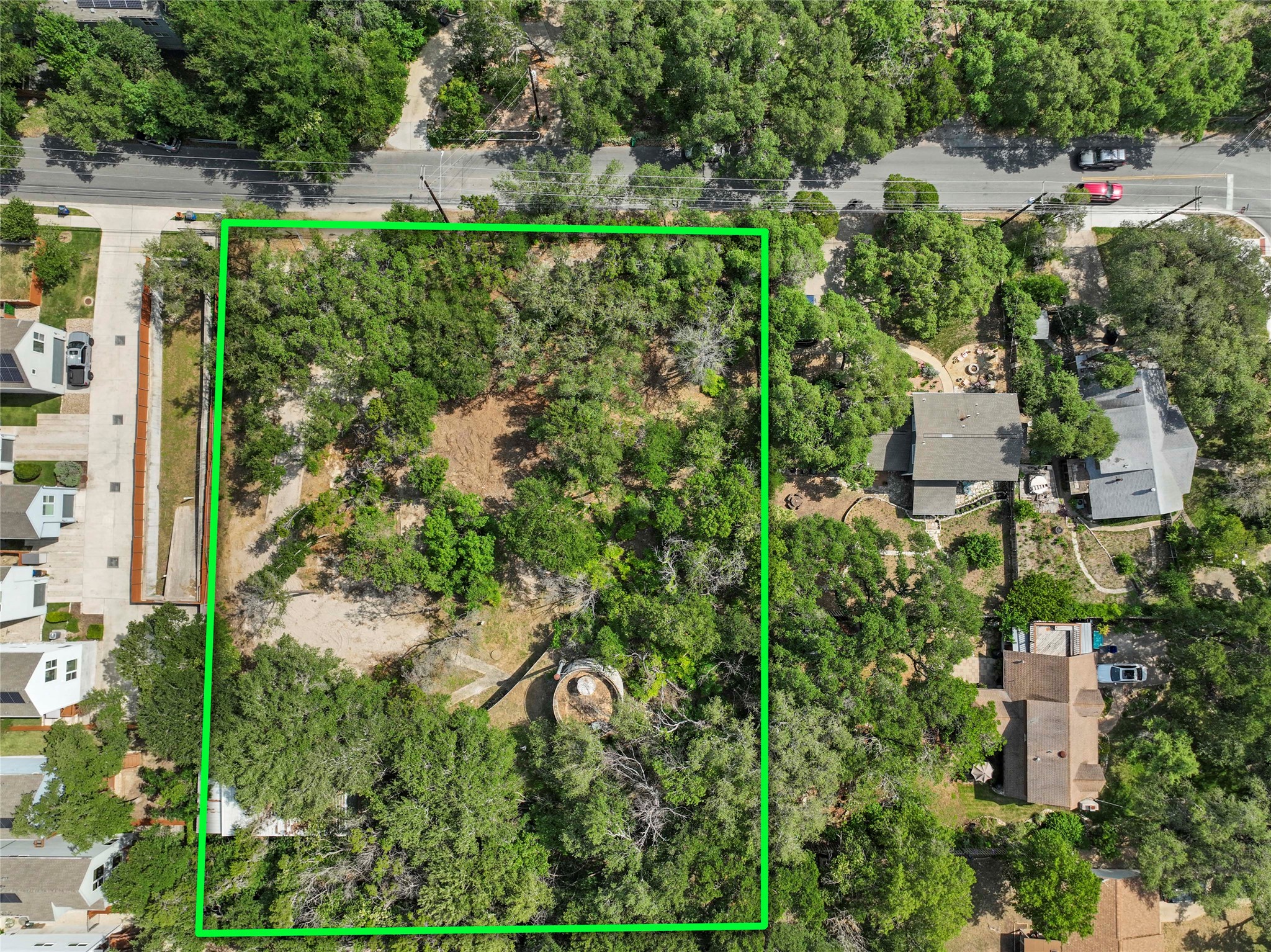 1801 Lightsey Road Austin, TX 78704 - Photo 12 of 12 an aerial view of a residential houses with outdoor space and trees all around