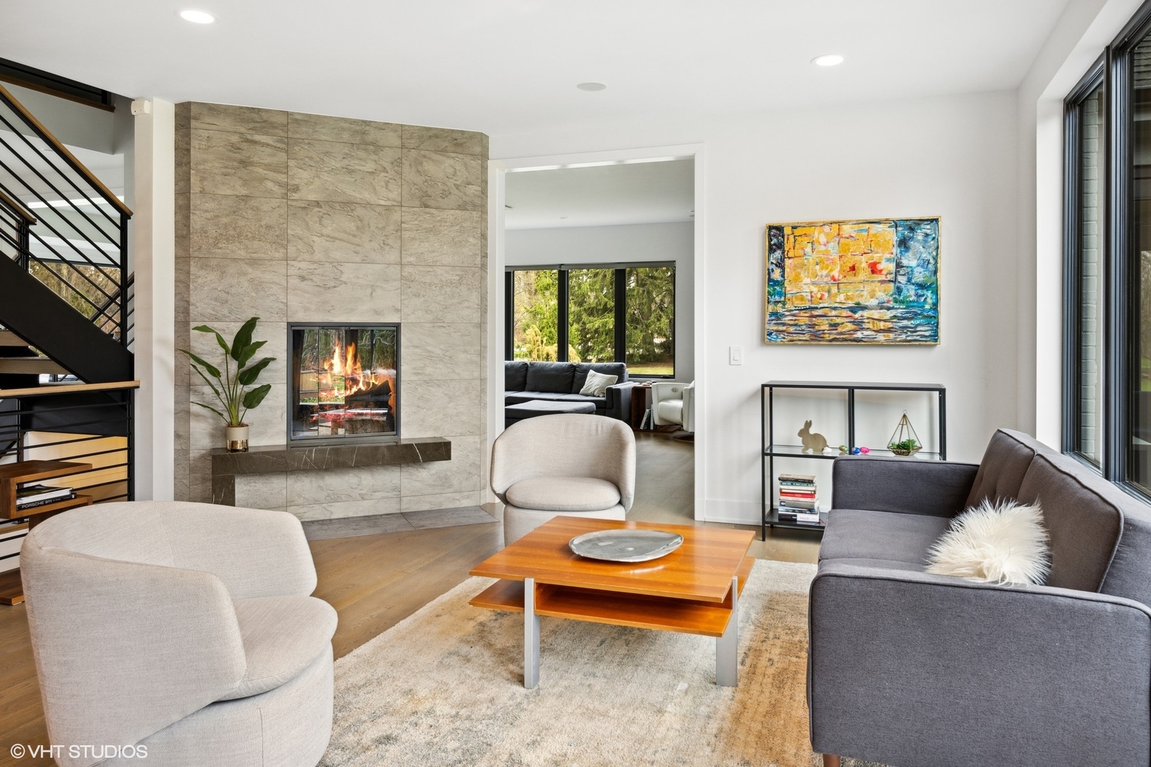15 Longmeadow Road Winnetka, IL 60093 - Photo 9 of 71 a living room with furniture and a flat screen tv