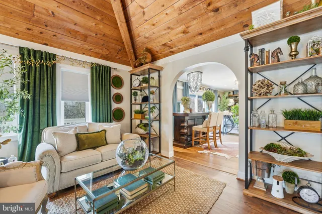 a view of backyard with a outdoor space