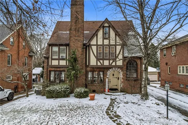 a front view of a house
