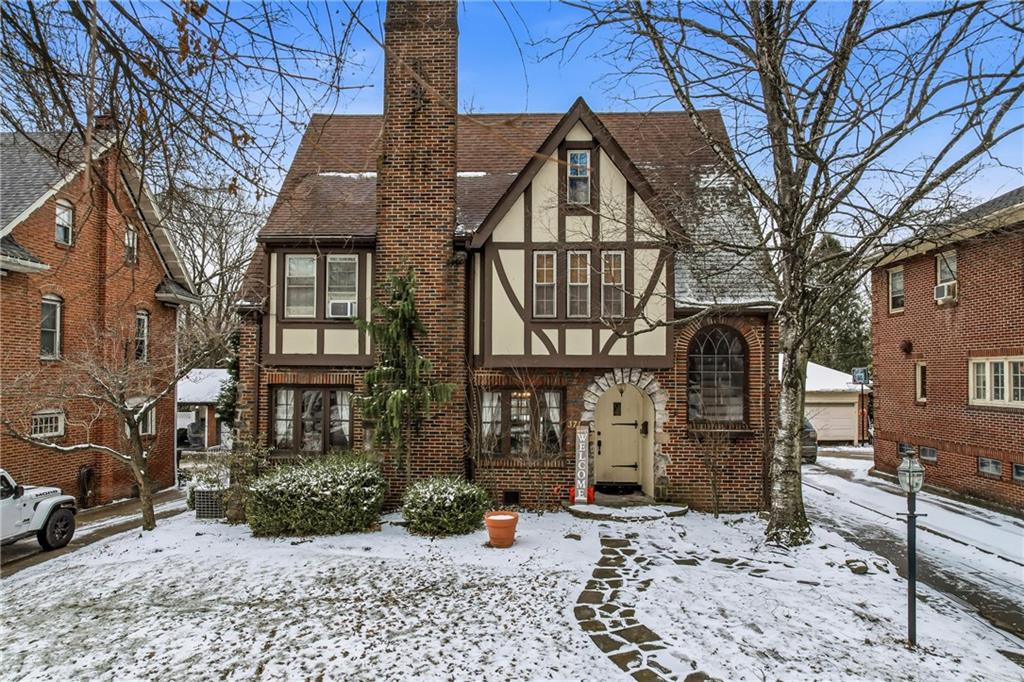 a front view of a house