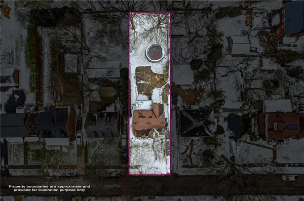 an aerial view of multiple house