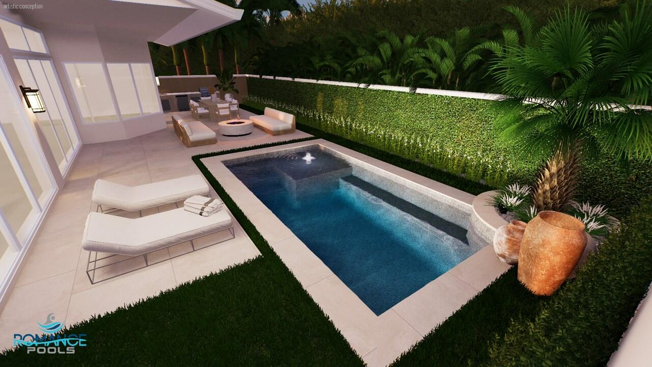 6130 Northwest 42nd Way Boca Raton, FL 33496 - Photo 24 of 43 Rear pool rendering