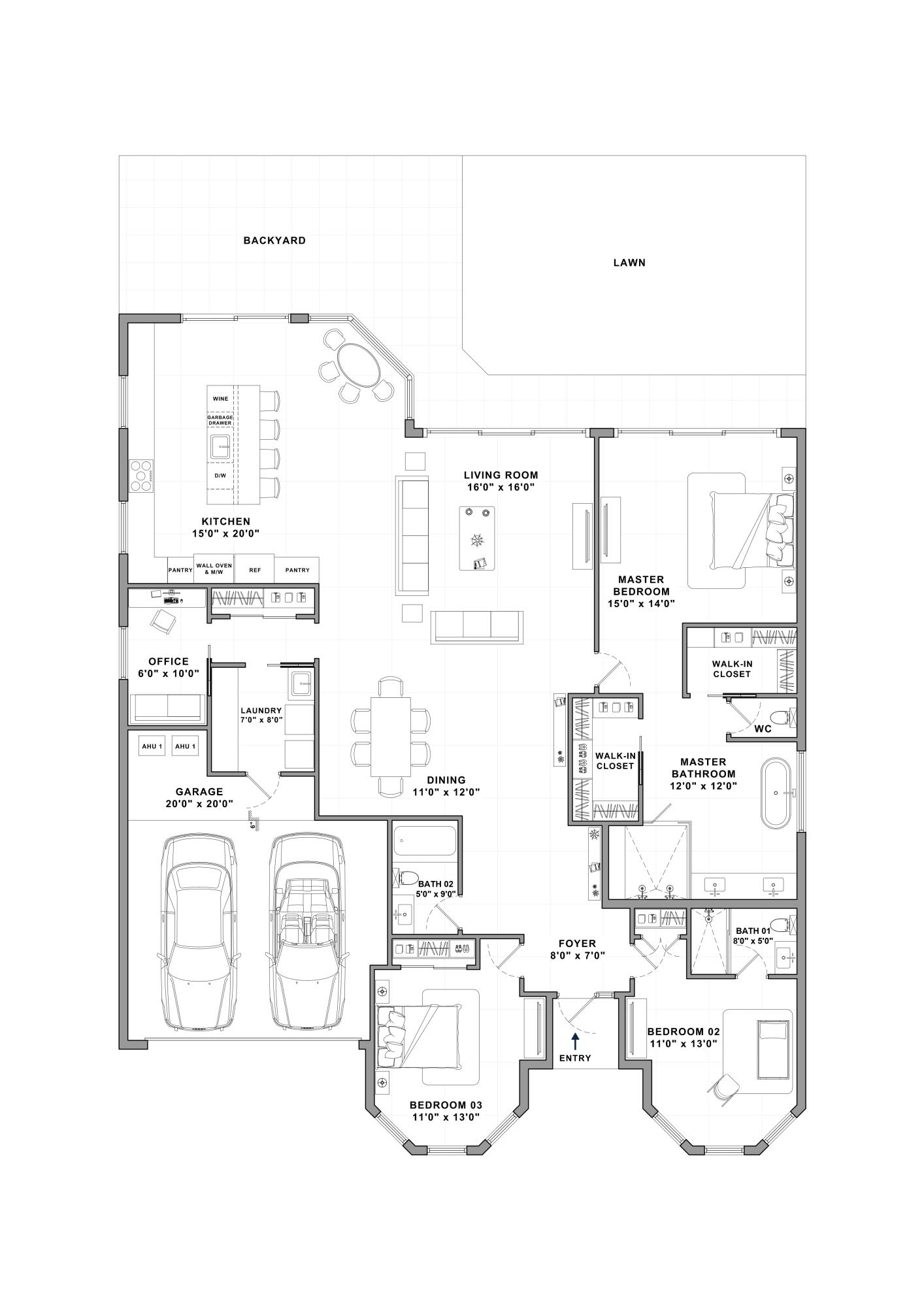 6130 Northwest 42nd Way Boca Raton, FL 33496 - Photo 43 of 43 Staged floor plan