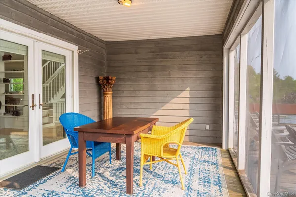 a view of a outdoor seating area