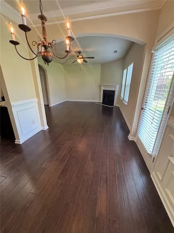 a view of entryway with wooden floor