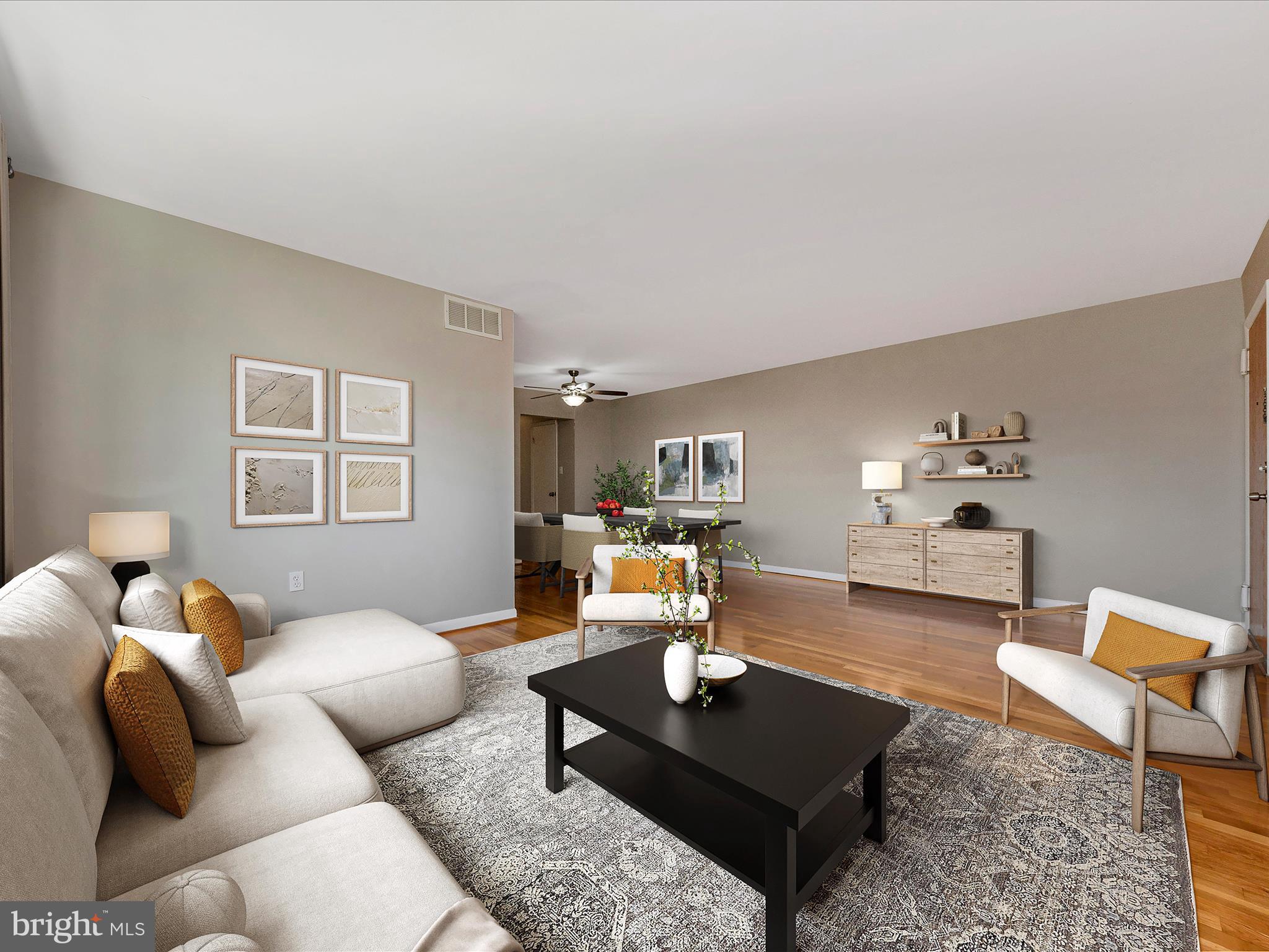11503 Amherst Avenue, Unit 14 Silver Spring, MD 20902 - Photo 4 of 29 Living & Dining Room Virtual Staging