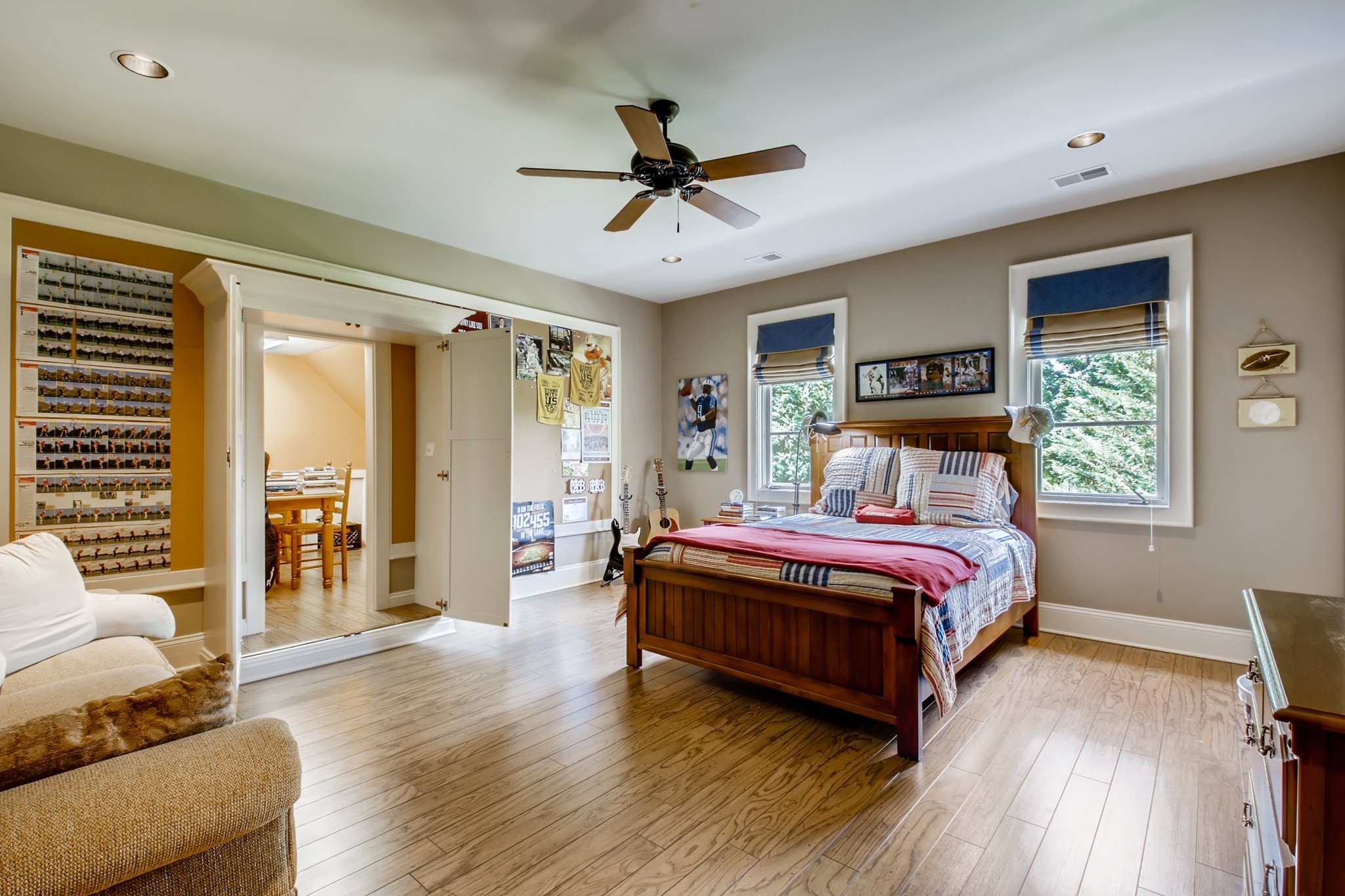 3919 Dorcas Drive Nashville, TN 37215 - Photo 26 of 40 a bedroom with a bed and wooden floor