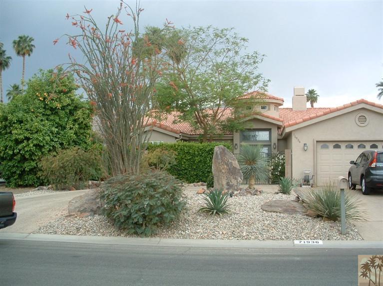 71936 Vista Del Rio Rancho Mirage, CA 92270 - Photo 1 of 17 a view of a house with a yard and sitting area