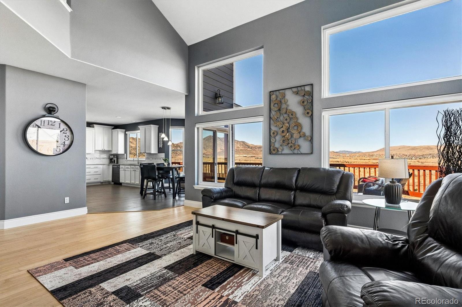 4143 South Deframe Court Morrison, CO 80465 - Photo 26 of 48 a living room with furniture and a large window